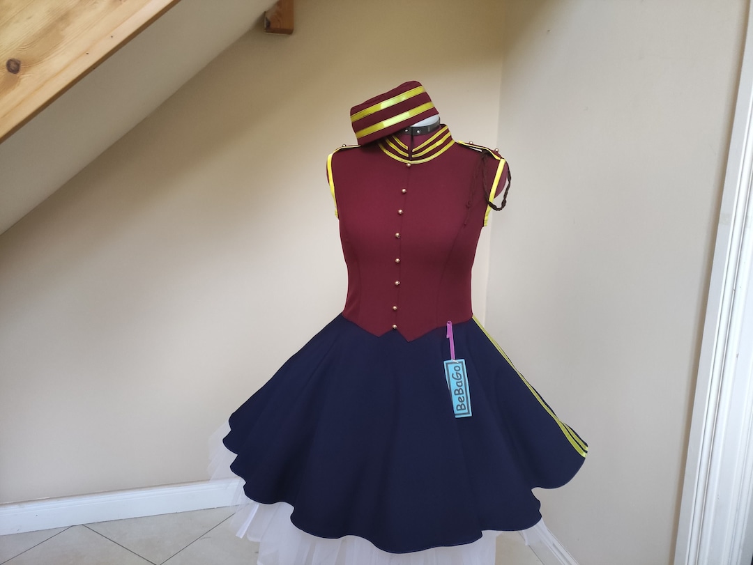 Halloween Bellhop Costume Dress With Hat, Cosplay Outfit - Etsy