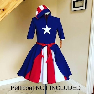 Sukienka cosplay, flaga amerykańska, cosplay dziewczyny Uso, SZYTA NA MIARĘ!!