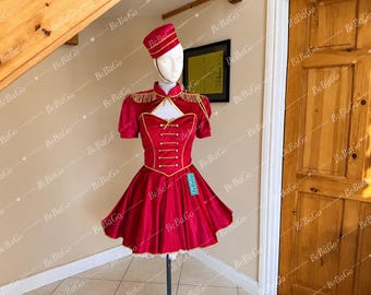 Circus costume ,ringmaster dress Nutcracker dress , marching band outfit cigarette girls