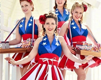 Pageant costume American flag dress, America dress , MADE TO MEASURE!!