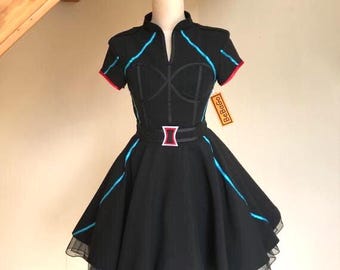 black widow costume dress for Women | Superhero Cosplay Outfit | Marvel Movie Inspired | Festival, Rave & Comic Con Ready | Gift for Her you might just ensnare Homecoming Court Dresses Long Women's Like a Cool Atria Signature Colors:Purple