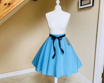 Blue full circle skirt ,Swing skirt, baby blue skirt.