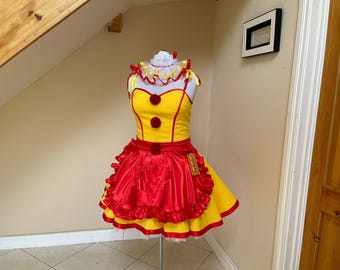 Clown Costume Dress, Diner Waitress Style