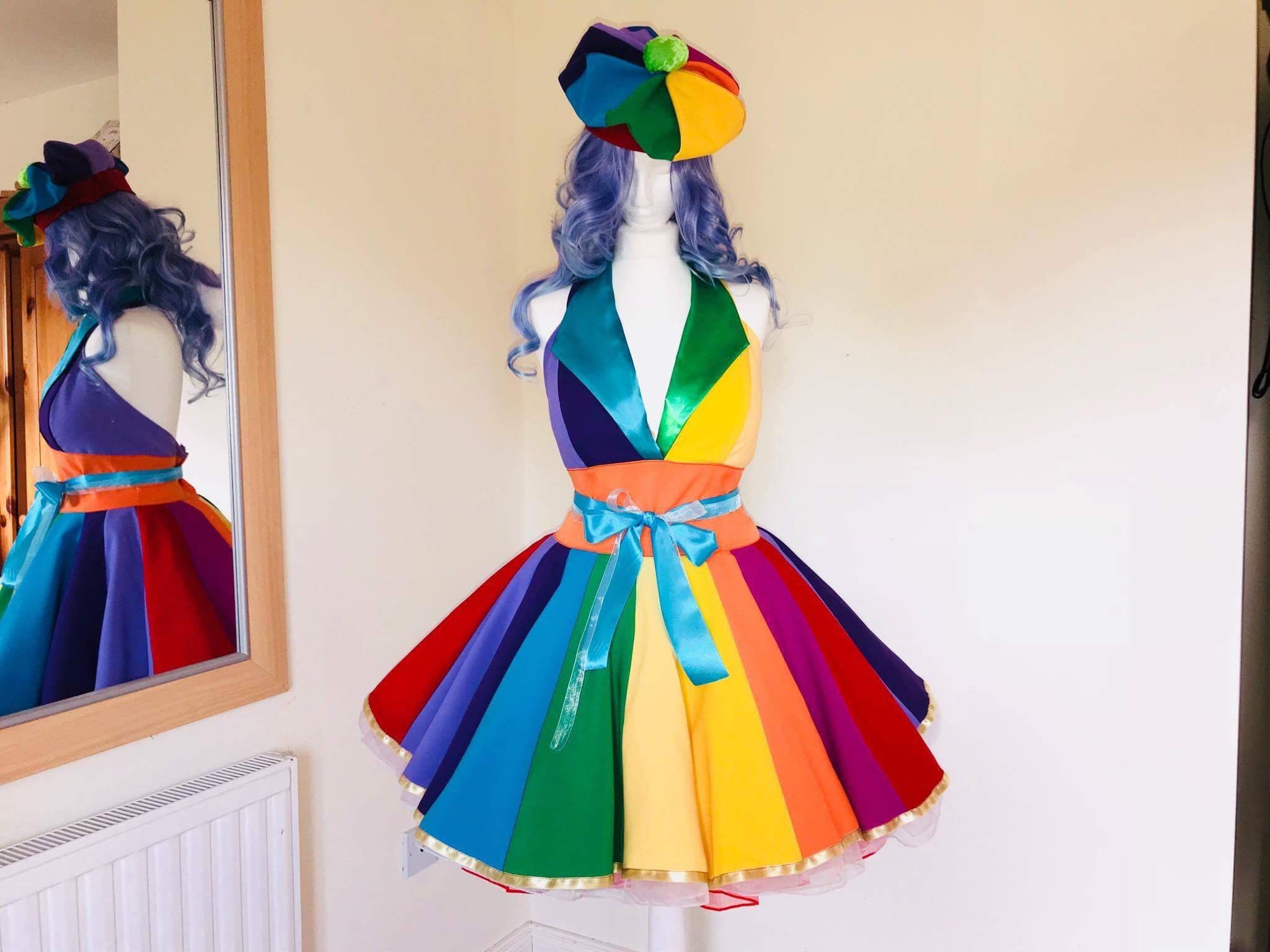 Rainbow Party Dress, LGBT Parade Costume, Made-to-Measure Rainbow Party Dress, LGBT Parade Costume, Made-to-Measure