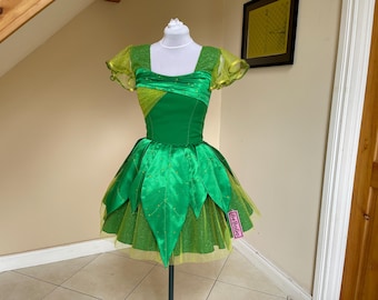 Tinker  Belle dress green fairy cosplay costume