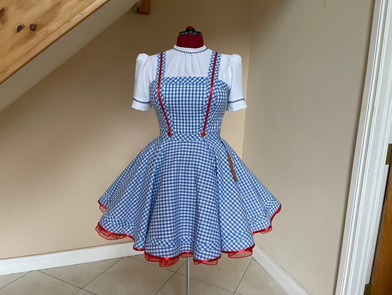 【organic zoo】Blue Gingham Dress 3-4y 95413-25-seersucker-tiered-