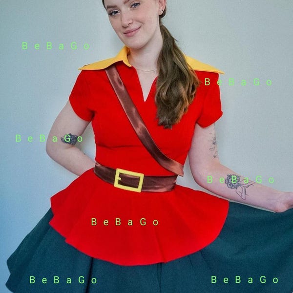 Traje rojo y verde bosque, traje de arquero, traje de cazador.