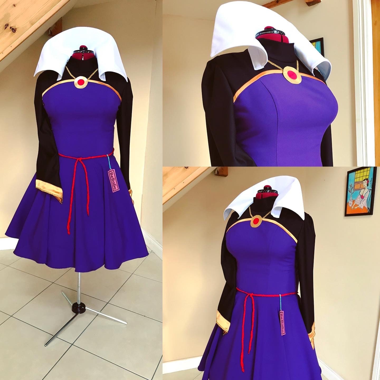 Schneekönigin Kostüm Gr.44 – Blaues Rokoko Kleid Für Damen (Eisprinzessin)