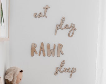 Dino Decor Wood - Dinosaur Wall Decals - Dinosaur Quote Wood - Kids Wall Art - Boys Room Decor - Dino Signs - Kids Door Signs - Baby Boy