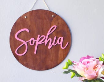 Children’s name plaque - Personalized Baby Gift - Kids Room Decor - Nursery name decor - Wood Laser Cut Sign - Baby Name Plaque - Home Decor