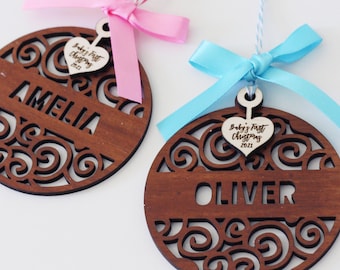 Babys First Christmas Ornament - Personalized Baby Ornament - My First Christmas Ornament - Baby's 1st Christmas Ornament - Name Ornament