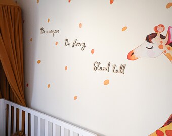 Wooden Words Cutout Phrases - Wood Words - Be Unique Be Strong Stand Tall - Kids Decor - Playroom Decor - Neutral Decor - Nursery Decor