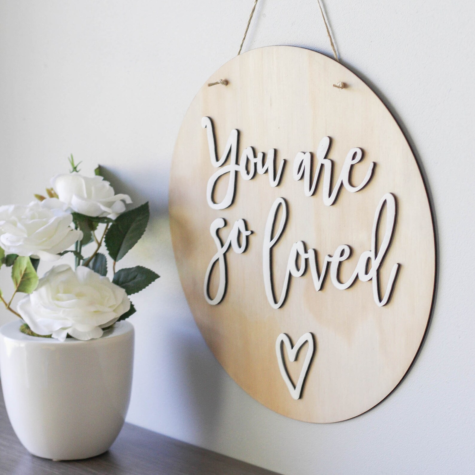 You Are so Loved Plaque Nursery Wall Art Rustic Wood Sign Etsy
