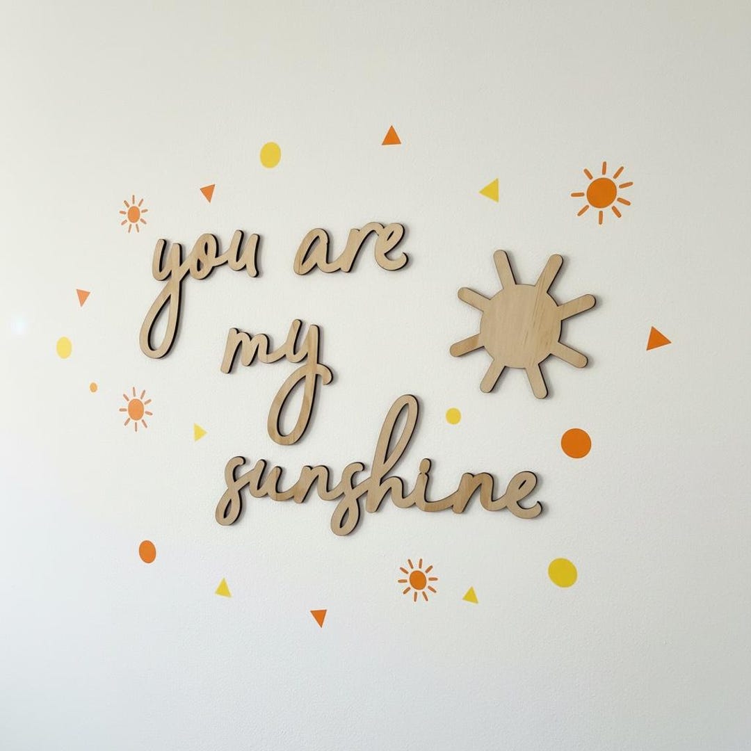 You Are My Sunshine Wooden Script Sign | Nursery Wall Decor | Baby Room ...