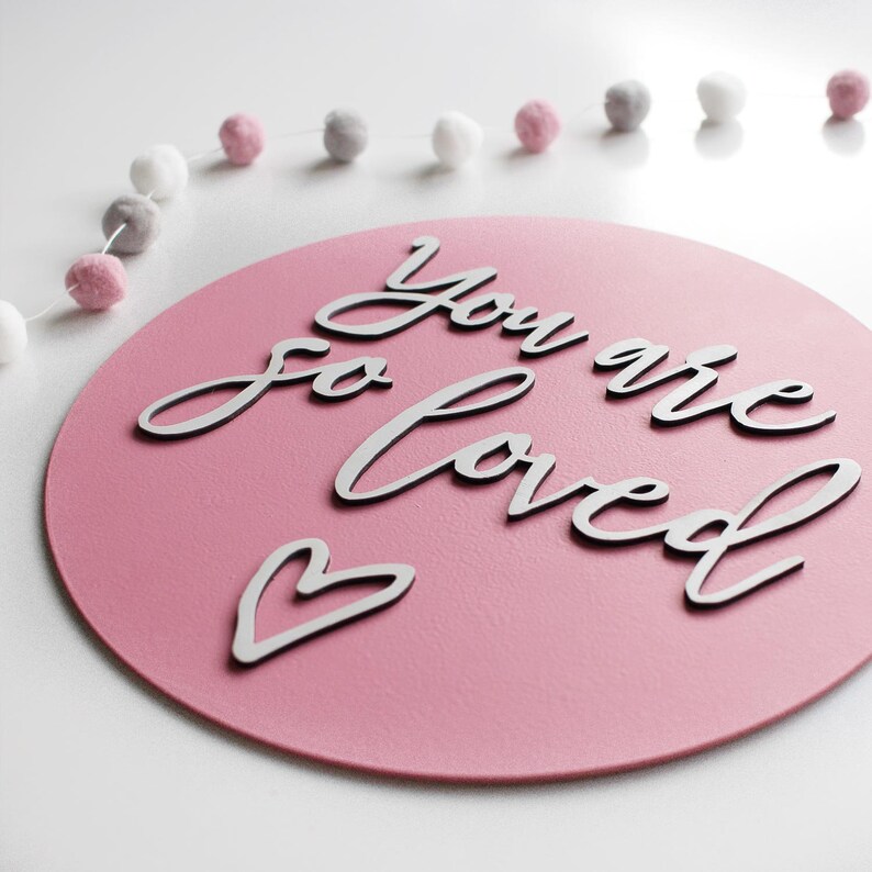 You Are so Loved Plaque Nursery Wall Art Rustic Wood Sign Etsy