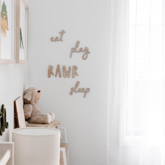 Dino Decor Wood - Dinosaur Wall Decals - Dinosaur Quote Wood - Kids Wall Art - Boys Room Decor - Dino Signs - Kids Door Signs - Baby Boy
