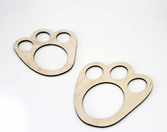 Easter Bunny Footprint Stencil | Wooden Bunny Feet | Easter Morning Bunny Tracks