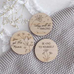 Aimants d’affirmation positive pour maman - Pleine conscience - Cadeau de fête des mères - Cartes de confiance en soi - Amour de soi - Aimant de réfrigérateur - Cadeau pour nouvelle maman