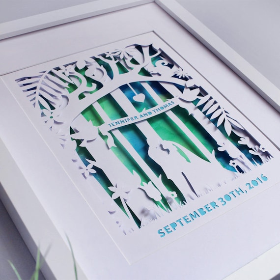 First Wedding Anniversary Gifts For Her Year Anniversary Personalized  Gifts – Paper Anniversary Ideas Unique Wedding Gift For Couples