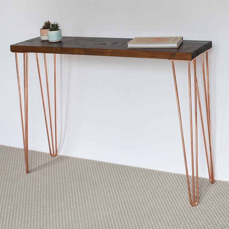 Francis Console Table Hairpin Legs Copper Image 0