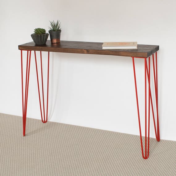Yamin Console Table Hairpin Legs Industrial Mid Century Etsy