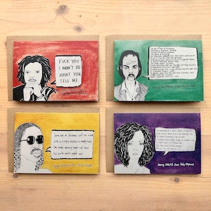 Kerstkaarten | Alternatieve kerstkaarten | Gepersonaliseerde kerstkaart | Kerstcadeau | Nick Cave | | Stevie Wonder RATM | Polystyreen