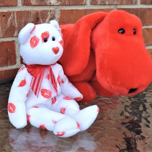 Rover (tm) Smooch (tm) Ty Inc (r) The Beanie Babies/Buddies Collection  (tm) RARE ERRORS