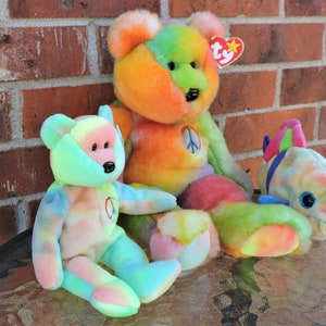 Aruba (tm) Peace (tm) Ty Inc (r) The Beanie Babies/Buddies Collection (tm) RARE ERRORS