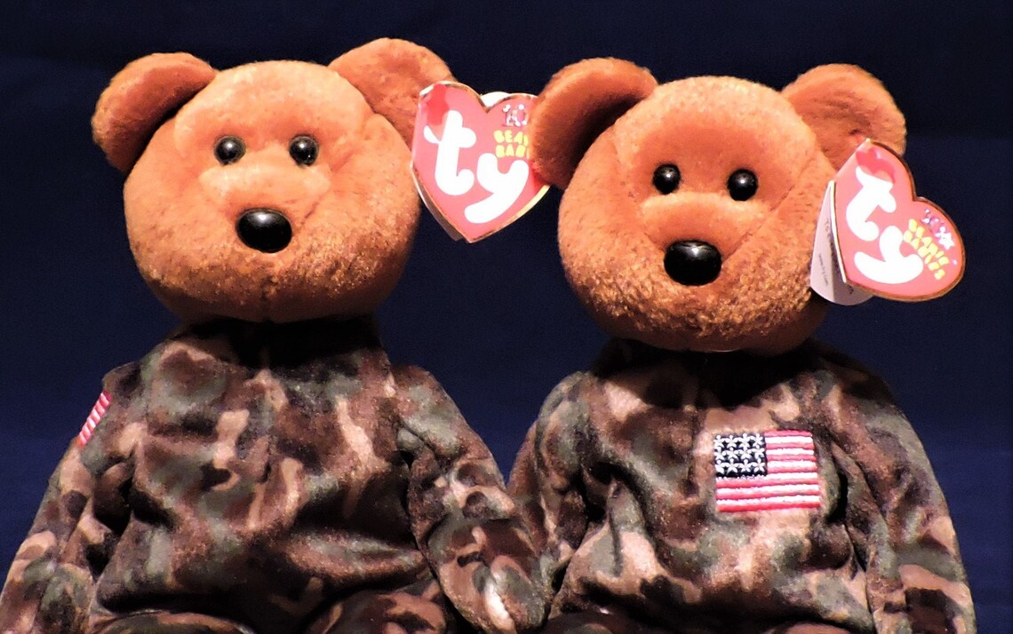 Hero Military TY Beanie Baby Errors Camo USA Freedom | Etsy