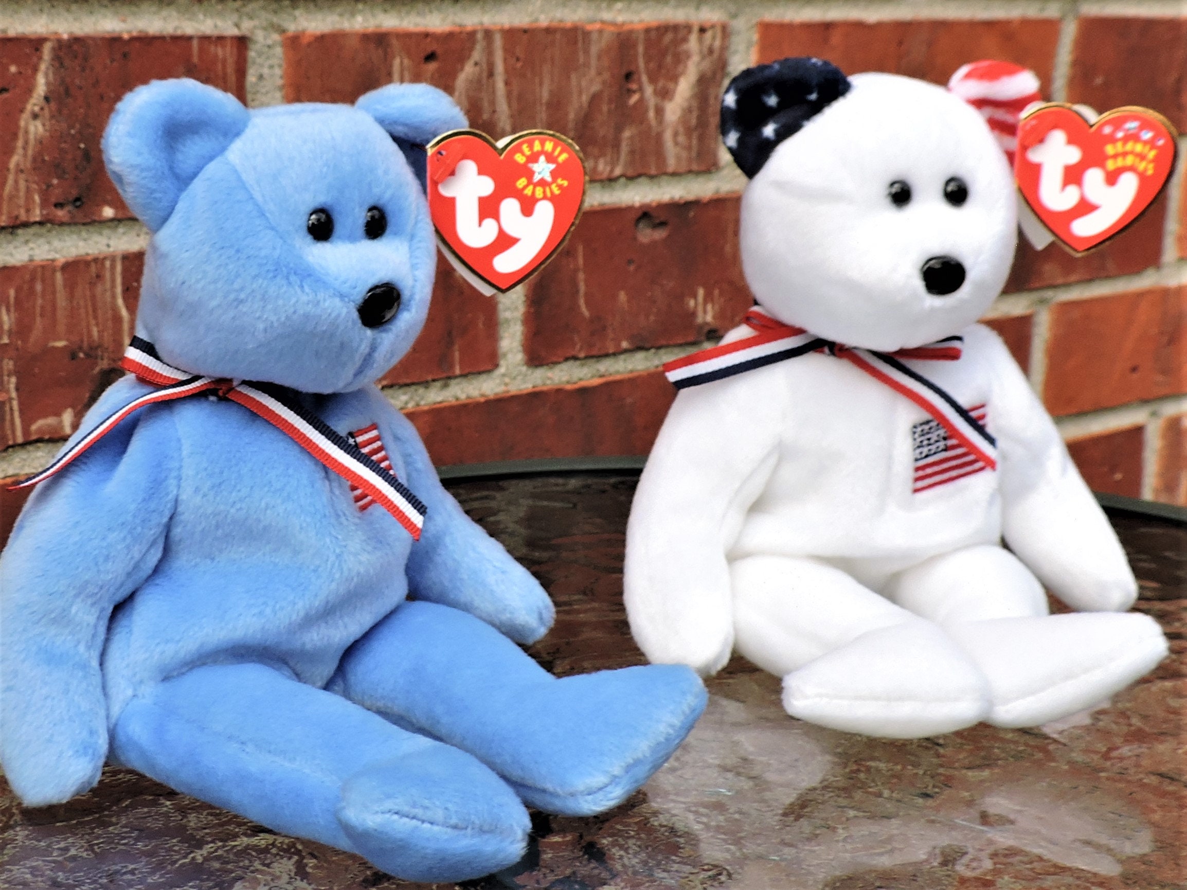 アメリカ (tm) ホワイトとブルー ビーニーベイビーズコレクション (tm