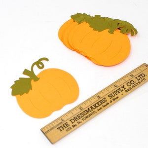 Orange Pumpkins Set of 12 Embellishments or Table Decor 2 3/4 Die Cuts for Scrapbooking, Greeting Cards, Thanksgiving, Halloween, etc. image 3