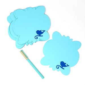 Blue Bird Note Cards - Ensemble de 8 - Simple face - Festonné - 6" x 6" - Enceintes cadeaux, Emballage de commande, Courrier escargot