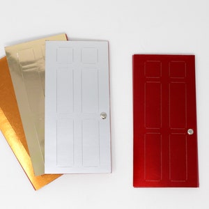 Enveloppes décoratives en aluminium - Conception de porte - Ensemble de 4 - 3 1/4 « x 6 3/4 » - Cadeau immobilier, nouveaux propriétaires, réchauffement de maison, etc.
