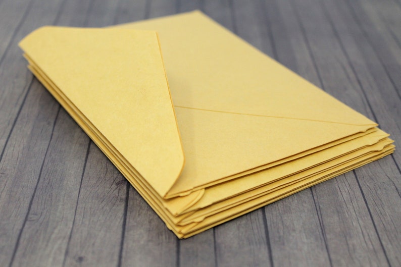 Lined Envelopes Set of 10 with flap Handmade 4 12 x 5 12 Lightweight Kraft Paper Colorful Patterned Modern Paper Linings