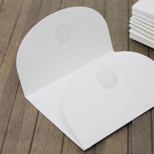 Thank You Note Cards Tri-Fold Opening with Velcro Set of 15 White Card Stock Small Thank You Cards 2 3/4 x 3 1/4 image 2