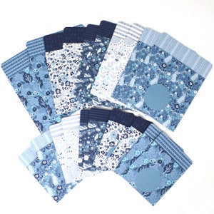 Enveloppes ouvertes - Lot de 20 - Papier cartonné bleu et blanc Countryside Inn - Convient aux cartes-cadeaux, cartes de visite, petits billets, etc.