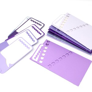 Ensemble d'enveloppes violettes - Lot de 14 - Deux tailles - Enveloppes à double fente et bulles à message - Porte-cartes, emballage de commande, etc.
