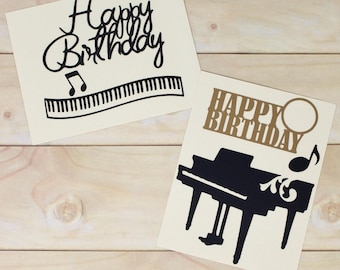 Piano Player Birthday Card - Card for Musician, Pianist - White Envelope - 4 1/4" x 5 1/4" - Choose One
