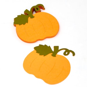 Orange Pumpkins Set of 12 Embellishments or Table Decor 2 3/4 Die Cuts for Scrapbooking, Greeting Cards, Thanksgiving, Halloween, etc. image 2