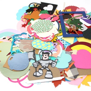 Scrapbooking or Card Making Destash Lot - 160+ Pieces - Shapes, Tags, Holidays, Frames, etc. - Embellishment Variety Pack, Grab Bag
