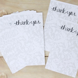 Thank You Note Cards - Set de 25 - Single Side - Grey Leaf Stationery, 3"x 5 » Cards - Idéal pour l’enceinte cadeau, l’emballage de commande, etc.