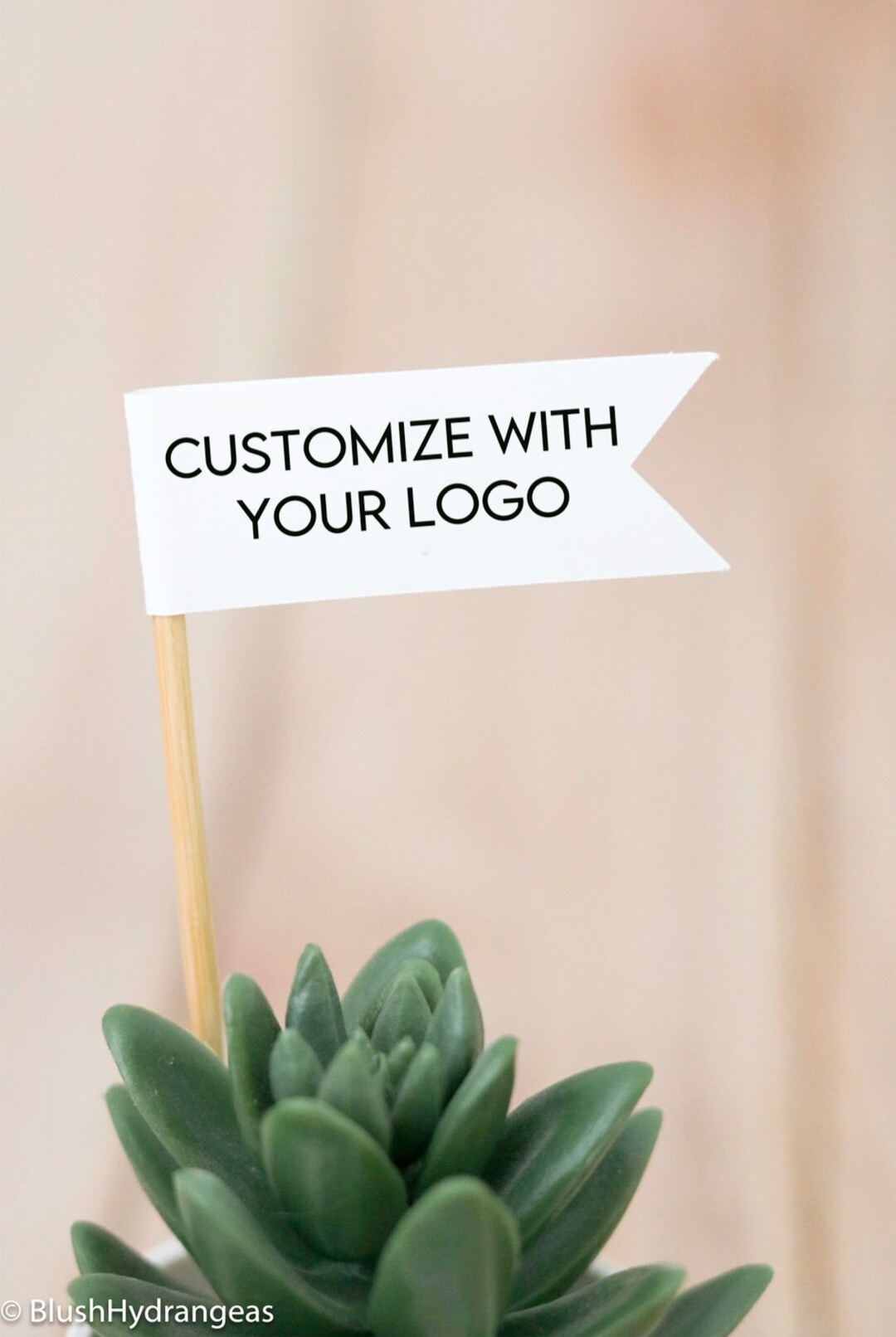 Custom Logo Cupcake Toppers Flags Printed With Your Company/brand Logo