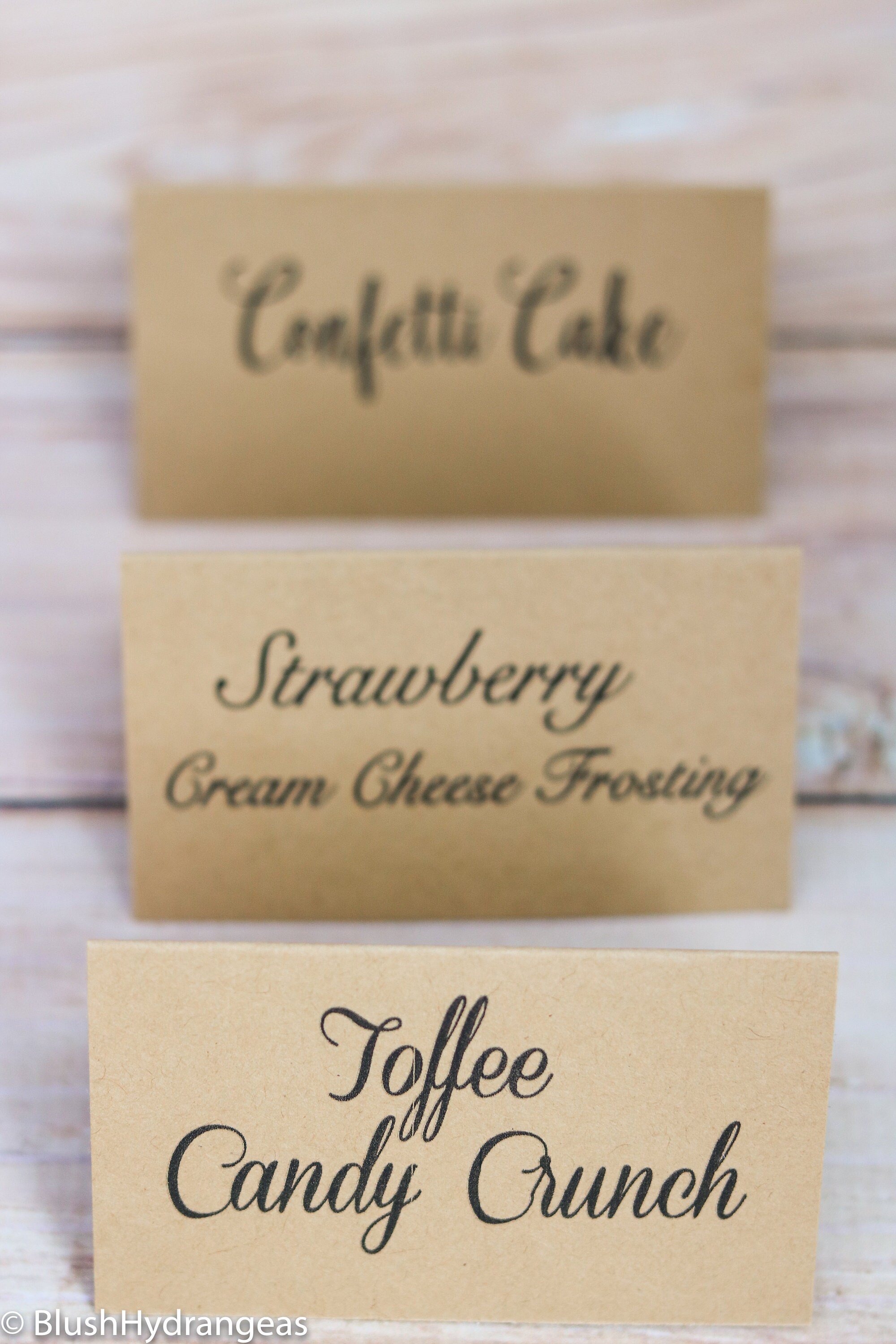 Table Labble Kraft Paper Table Label Cards: Dessert & Snack Display - Etsy