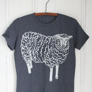 Mens Sheep T-Shirt: Organic Tri-Blend Farm Animal Tee