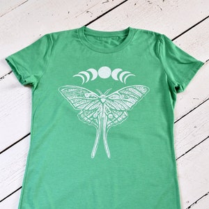 Women's Luna Moth T Shirt Organic and Recycled - Etsy