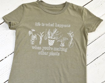 Women's Plant Lover T Shirt - Organic and Recycled - Tri-Blend - Seedling Shirt - Women's T-Shirts - Eco Fashion - Slow Fashion - Gardener