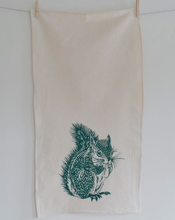 Bear Tea Towel Organic Cotton Screen Printed Flour Sack Towel Grizzly Bear  Eco Friendly Unpaper Towel Kitchen Towels Bear 