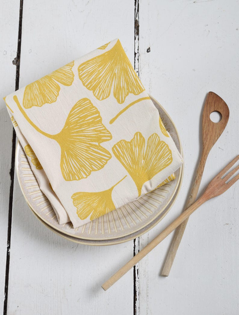 Ginkgo Leaf Tea Towel - Thumbnail 3