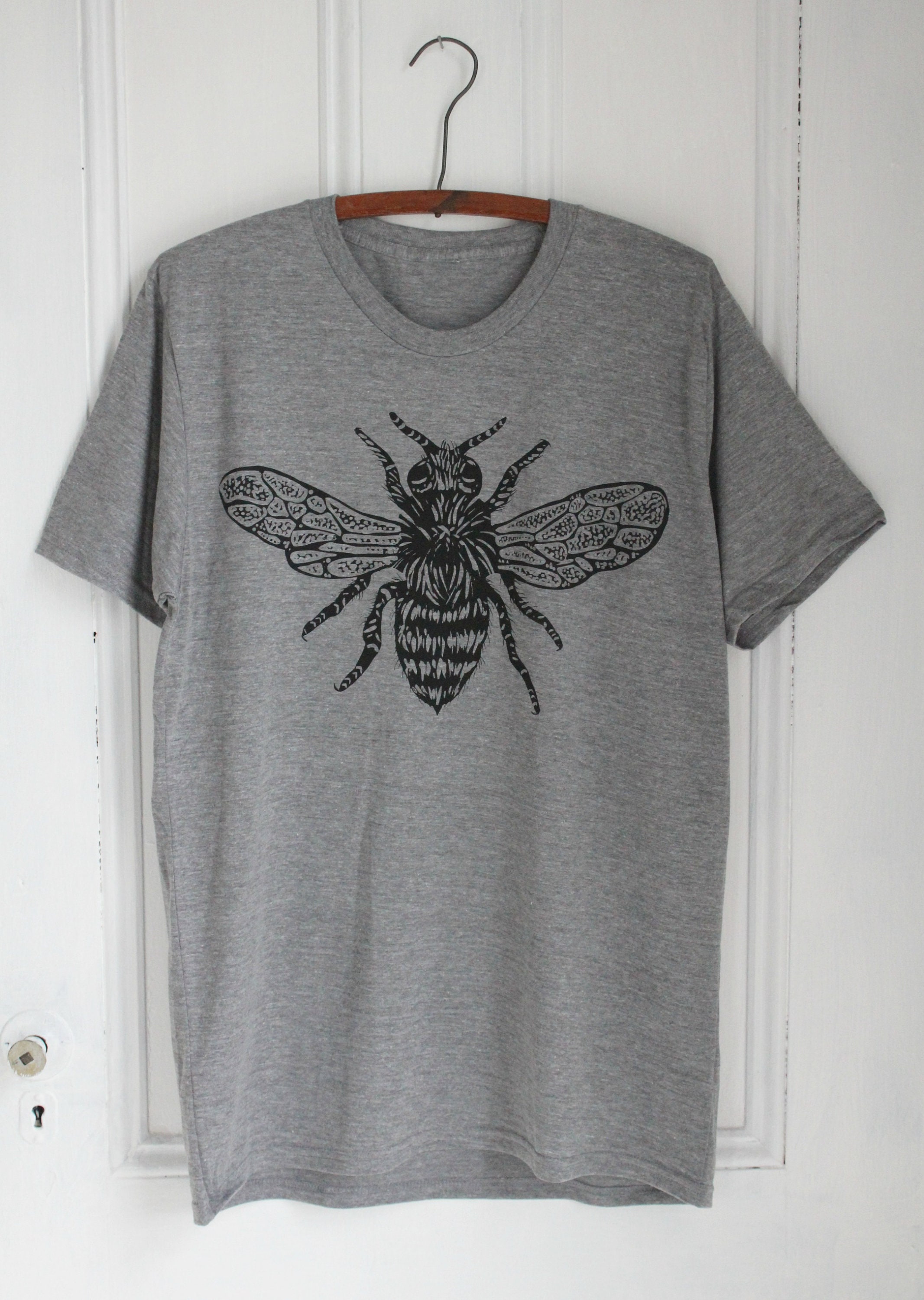 Mens Honeybee T-shirt: Organic Tri-blend Pollinator Tee - Etsy