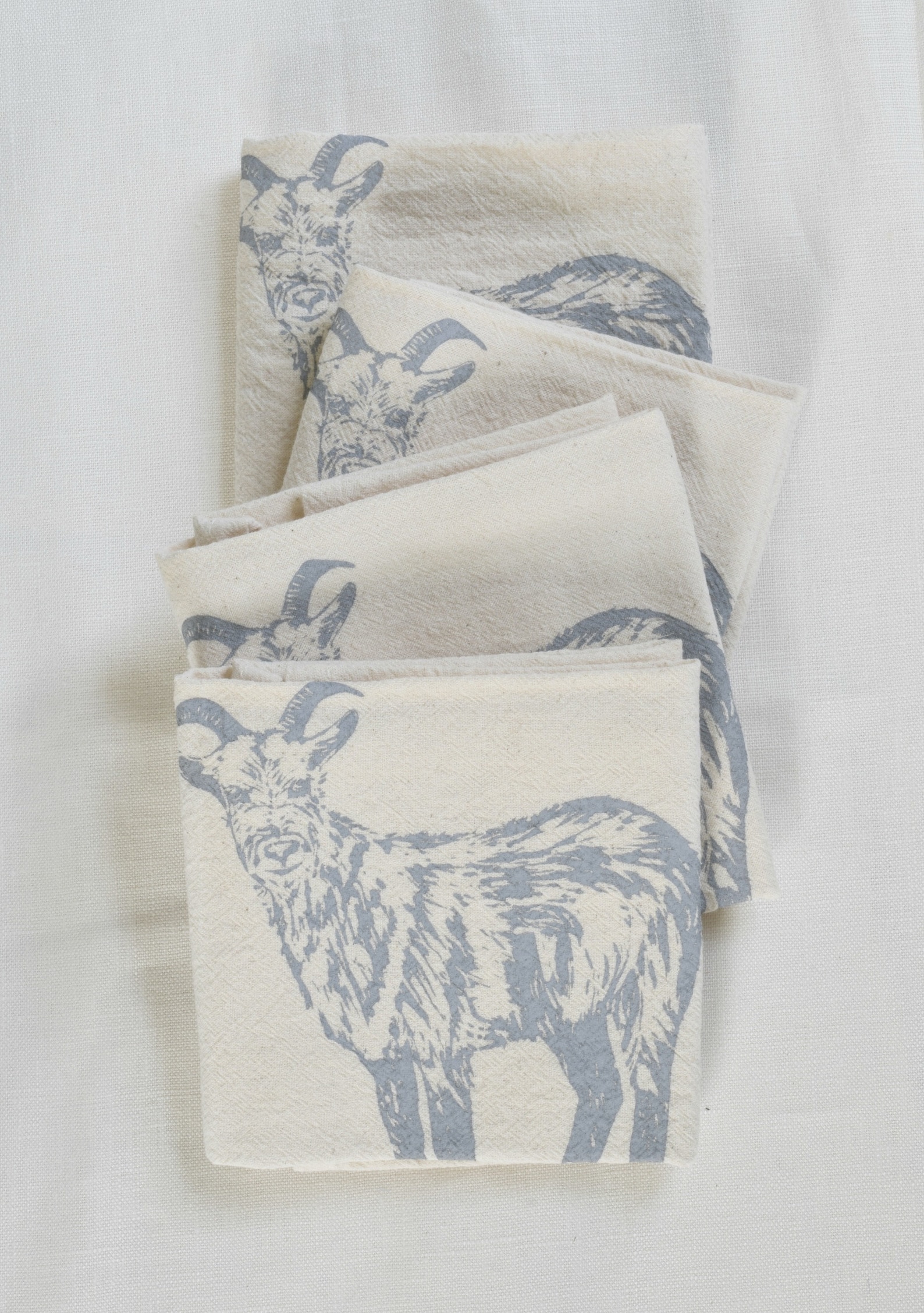 Goat Napkins Set of 4 Organic Cotton Tablescape Cloth Etsy